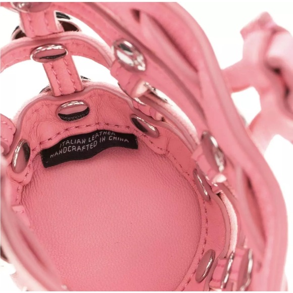 ALEXANDER WANG MINI ROXY Bag CAGED SUEDE KEYCHAIN PINK NWT $600 # 1 - Picture 16 of 16